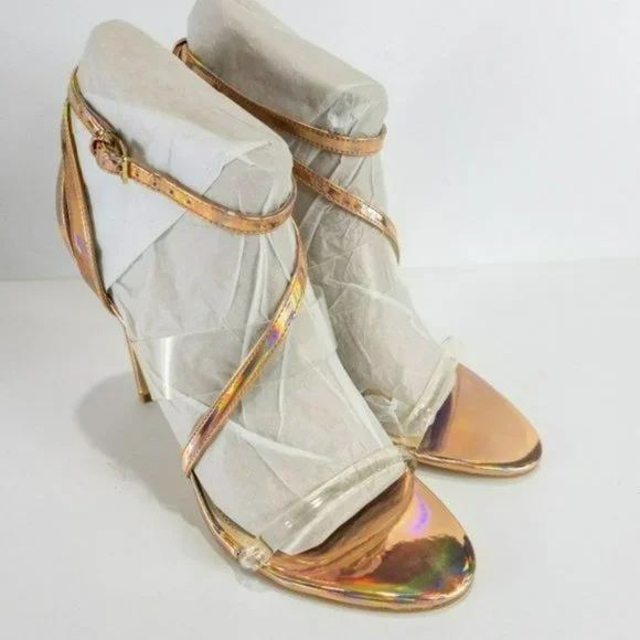 GUESS Felicia Lucite Dress Sandals Nude/Clear -10 - Picture 6 of 8